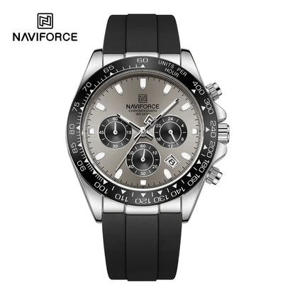NAVIFORCE 2026 New Luxury Fashion Men‘s Business Casual Wrist Watch Waterproof Chronograph Silicone Strap Wristwatch Gifts Clock