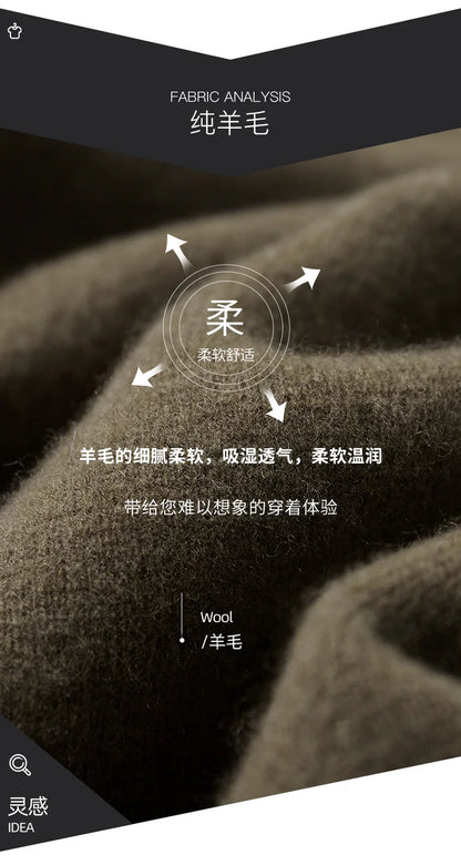 Autumn And Winter 100% Cashmere Cardigan Men's POLO Collar Coat Knitted Baseball Uniform Jacket Bottoming Wool Sweater