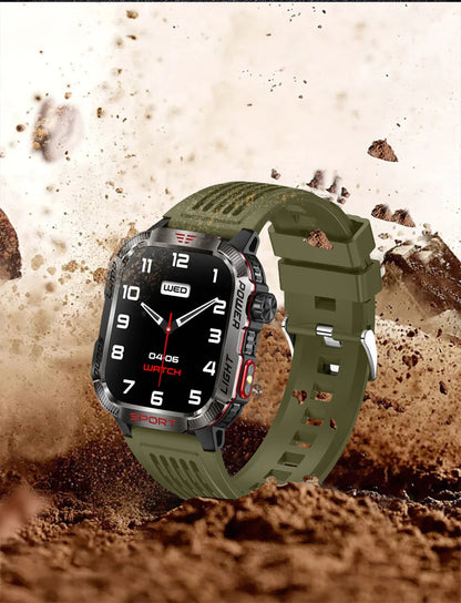 2026 Military GPS Smart Watch Money Detector Light Compass Waterproof Outdoor Sport Tracker Bluetooth Call Watch with Flashlight