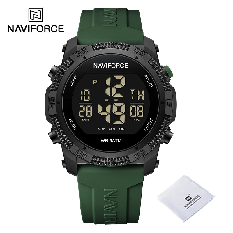 New Style NAVIFORCE Fashion Waterproof Men's Electronics Wrist Watch Sports Luminous Watches Silicone Strap Male Clocks Gifts