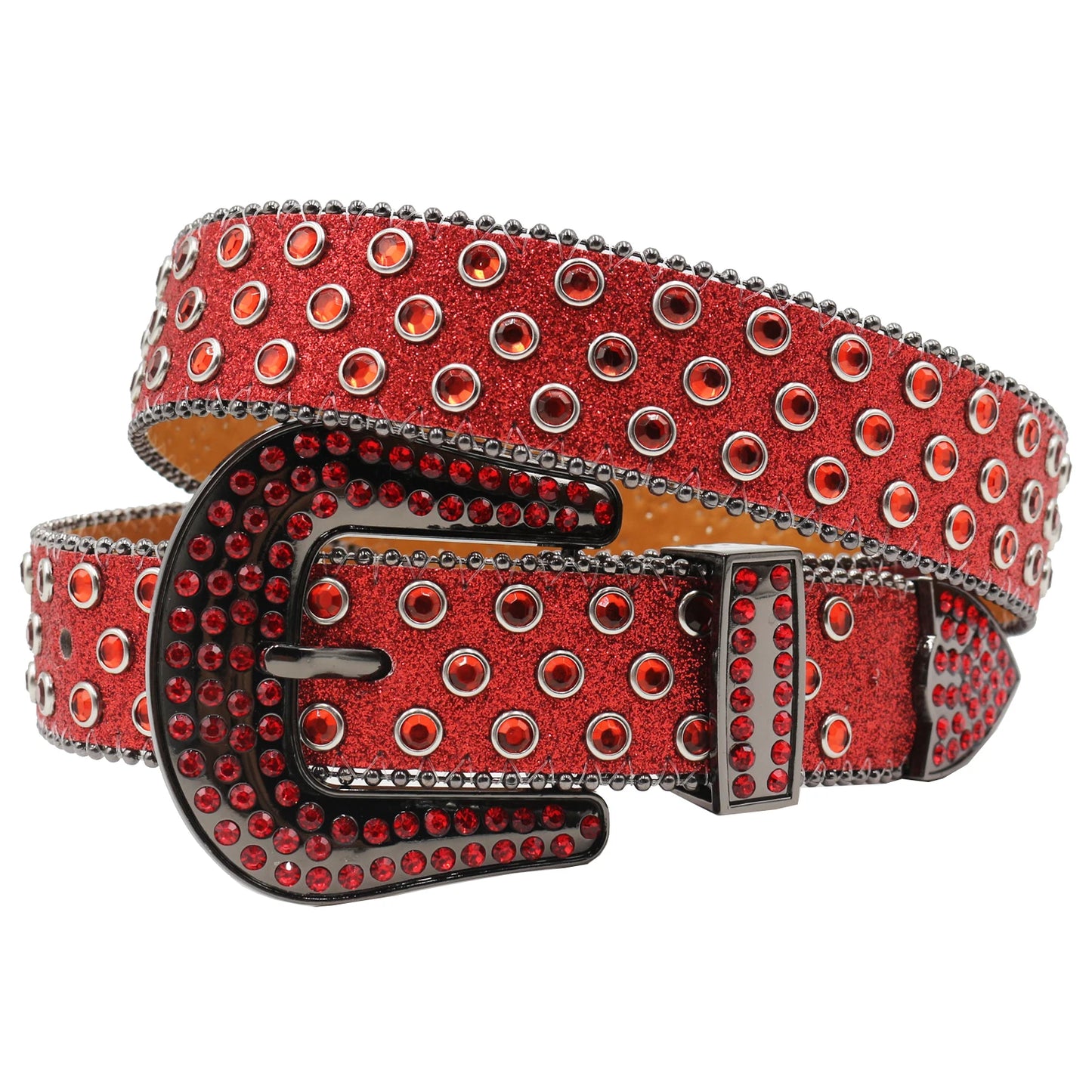 Leopard Women's Jeans Rhinestone Large Size Belt Men's Belt Western Denim Shiny Design Leather HipHop Punk Rock Y2K Style Belt