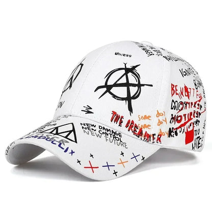 Unisex Colorful Eye Graffiti Print Baseball Caps Outdoor Adjustable Spring and Autumn Casual Sunscreen Hat