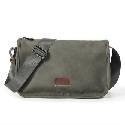 Vintage Fashion Crossbody Bags Men Large Capacity Men Crossbody Shoulder Bag PU Leather Messenger Bag Casual Outdoor Satchels