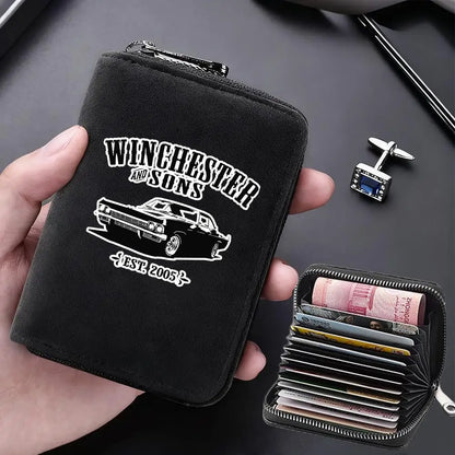 Supernatural Multifunctional Card Bag 11 Cards Slot Credit Card Holder Anti Demagnetization Wallets Cover Zipper Wallet for Men
