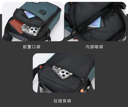 3 Layers Design Men's Small Bag Lightweight Oxford Men's Pouch Crossbody Bags For Man Fashion Casual Men's Handbag ShoulderBag