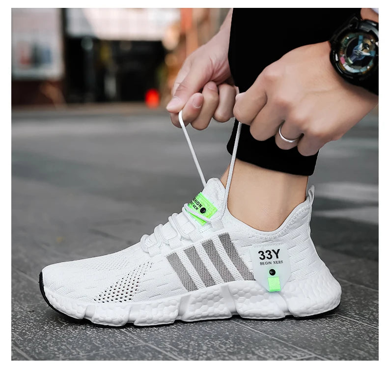 Men Shoes Breathable Classic Running Shoes For Women Outdoor Light Comfortable Mesh Shoes Slip On Walking Sneakers Unisex Tennis