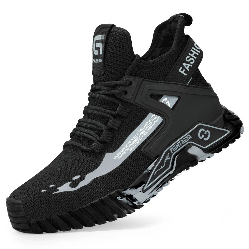 High Top Man Boots Safety Protective Shoes Steel Toe Work Shoes Men Anti-puncture Safety Shoes Men Women Work Safety Boots