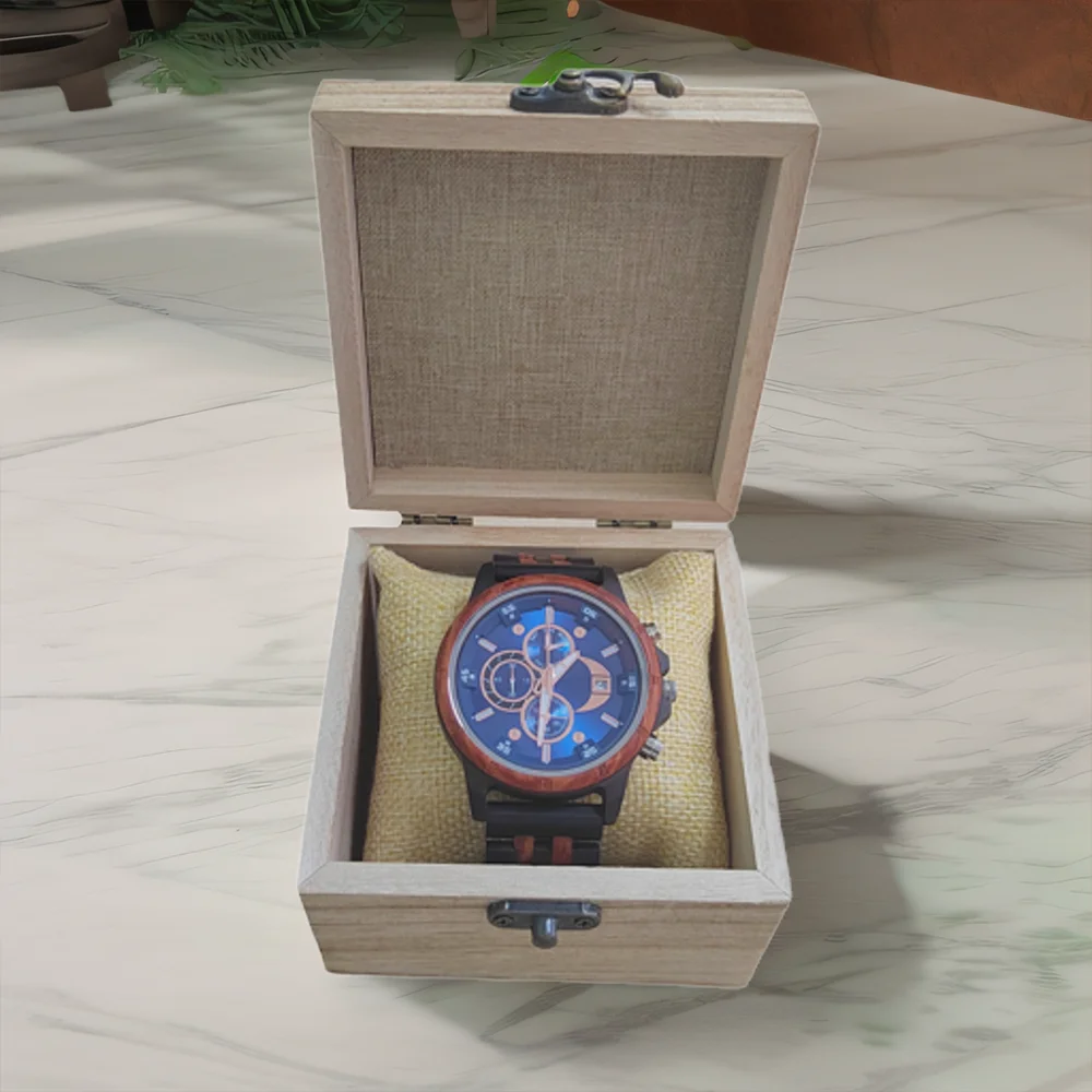 Man's Watches Wooden Watch Strap Hand Watch Quartz Wrist Watch for Men Chronograph  Luxury Brand montre homme Gift Drop Shipping
