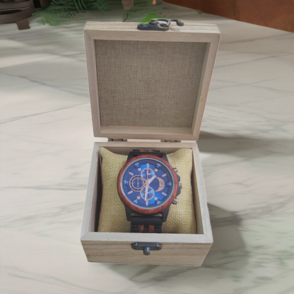 Man's Watches Wooden Watch Strap Hand Watch Quartz Wrist Watch for Men Chronograph  Luxury Brand montre homme Gift Drop Shipping