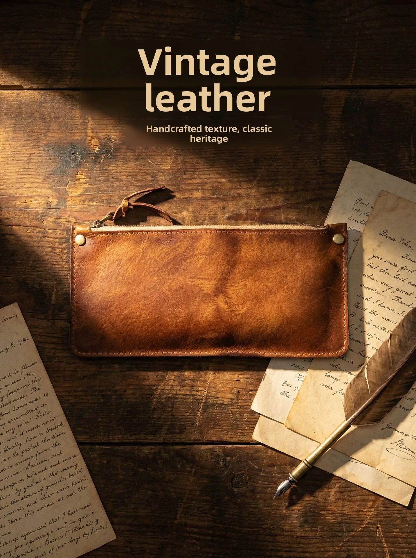 High Quality Genuine Leather Retro Men Wallet Handmade Handbag Phone Pocket Simple Card Bag Big Capacity Soft Male Purses