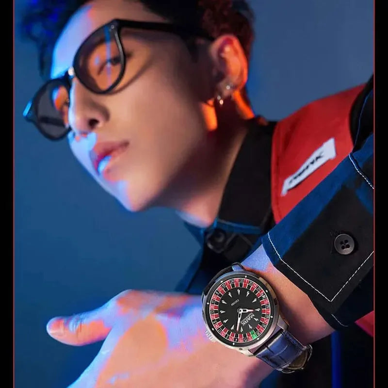 Mark Fairwhale Casual Leather Strap Relógios Masculino Quartz Fashion Wristwatch Waterproof Fashion Watches for Man Reloj Hombre