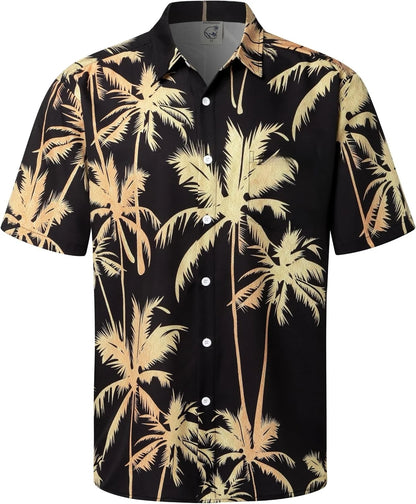 Men's Coconut Tree 3D Print Shirt for Summer - Quick-Drying, Loose Fit, Suitable for Everyday Wear, Perfect for Beach Vacations