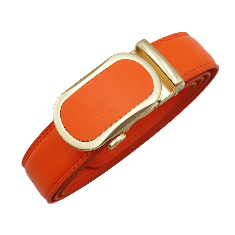 Women man Genuine Leather Belt For Female Strap Casual All-match Ladies Adjustable Belts Designer Automatic man belt buckle