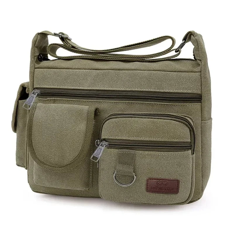 Heren Casual Sling Bag Messenger Crossbody Schouder Unisex Reizen Outdoor Vintage Tassen