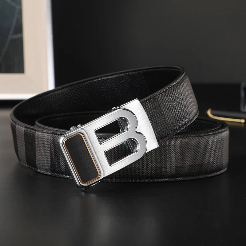 New Wide 34mm Luxury Vintage Designer B Belt Buckle Men High Quality Women Genuine Real Leather Dress Strap Male Belt for Jeans