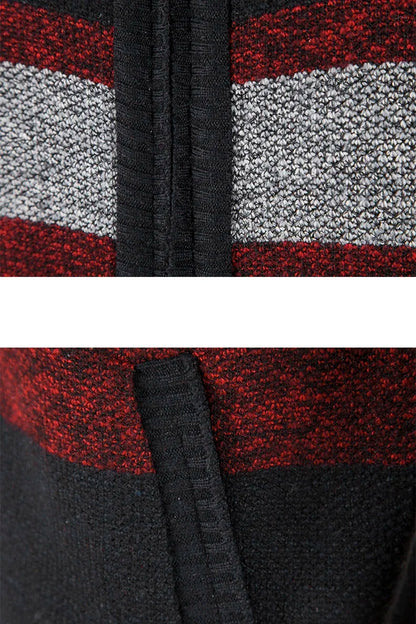 Autumn Winter Sweater Men Warm Cashmere Cotton Blended Pullovers Cardigan Men Fashion Casual Stand Collar Breathable Men Jackets