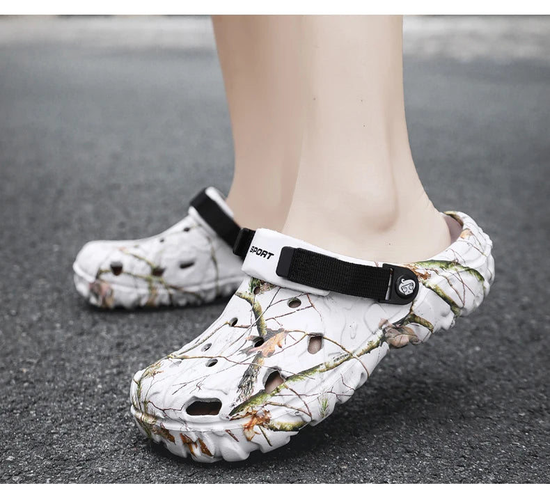 Summer Men's Clogs Sandals Home Garden Shoes Comfortable Men Women Slippers Non-Slip Soft Bottom Flip Flop Sandals Big Size46 47