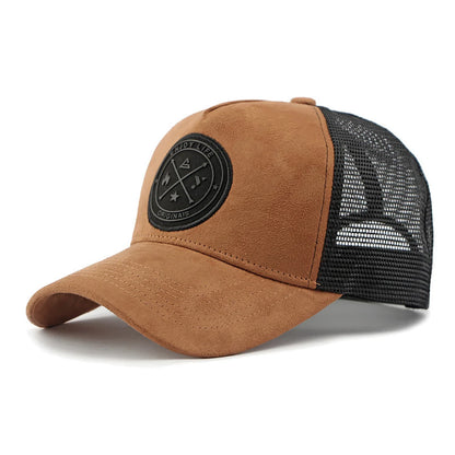 Mesh breathable baseball cap dome summer new sun protection sun visor hard top hat outdoor running sports cap duckbill cap
