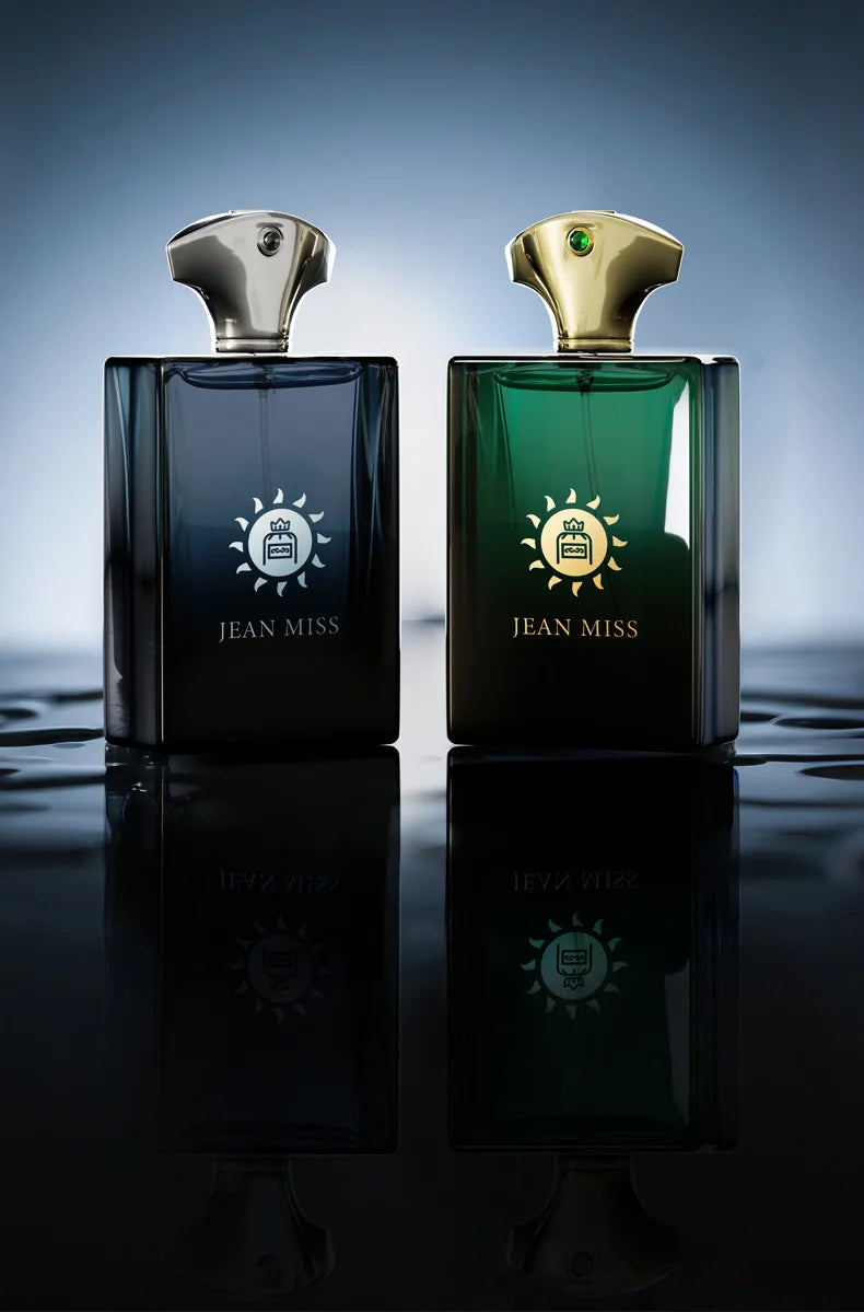 Luxury Green Glass Bottle Eau de Parfum - Long-Lasting Woody Spicy Fragrance for Men, Premium Arabian Style Perfume for Gifting