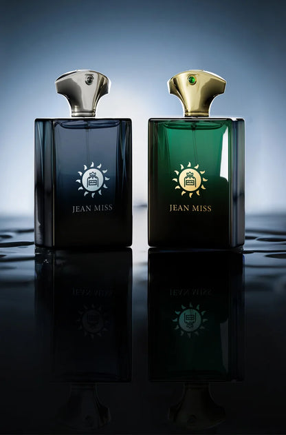 Luxury Green Glass Bottle Eau de Parfum - Long-Lasting Woody Spicy Fragrance for Men, Premium Arabian Style Perfume for Gifting