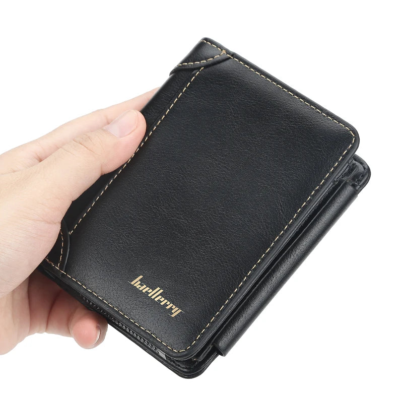 New Leather Men Wallets High Quality Zipper Short Desigh Card Holder Male Purse Vintage Coin Holder Men Wallets