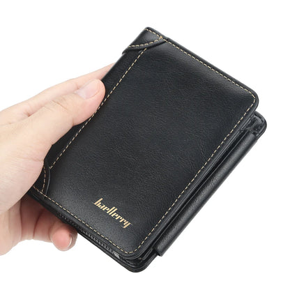 New Leather Men Wallets High Quality Zipper Short Desigh Card Holder Male Purse Vintage Coin Holder Men Wallets