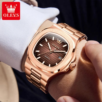 OLEVS 3696 Quartz Watch For Men Luxury Calendar Waterproof Business Men's Wristwatch Luminous Big Dial Fashion Simple Man Watch