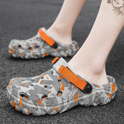 Plus Size 47 Summer Men Sandals Light Soft EVA Men's Hole Shoes Outdoor Slippers Home Garden Clogs Male Beach Flats Slides