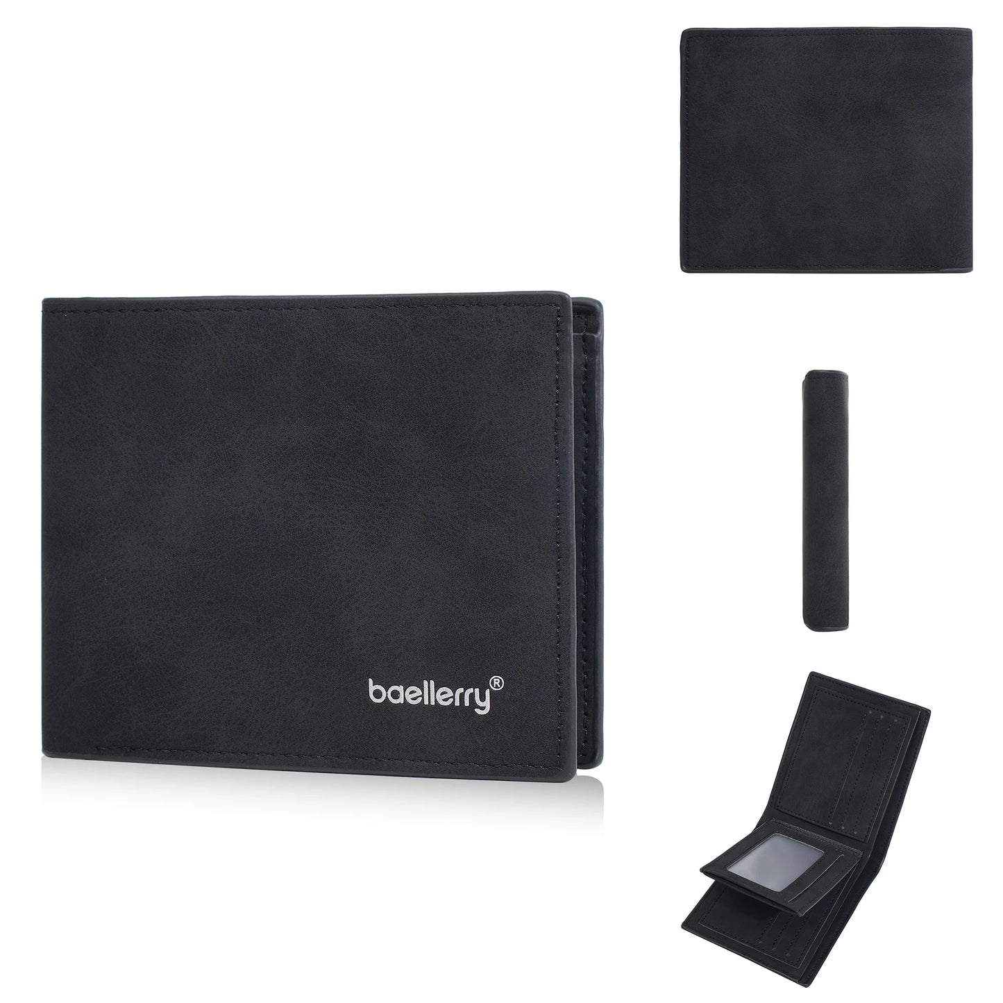 New Men's leather short wallet thin wallet Lightweight minimalist soft wallet