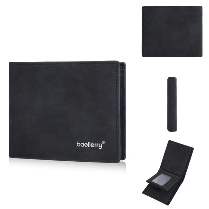 New Men's leather short wallet thin wallet Lightweight minimalist soft wallet