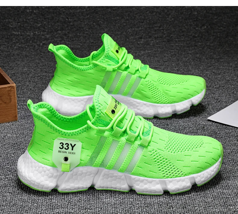 Men Shoes Breathable Classic Running Shoes For Women Outdoor Light Comfortable Mesh Shoes Slip On Walking Sneakers Unisex Tennis