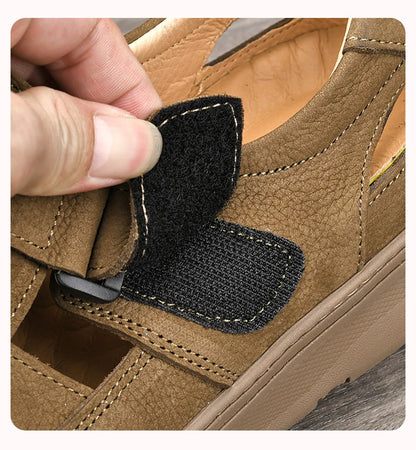 Cowhide Men's Shoes Work Shoes Are All Soft Genuine Leather Casual Walking Old-fashioned Men's Sandal