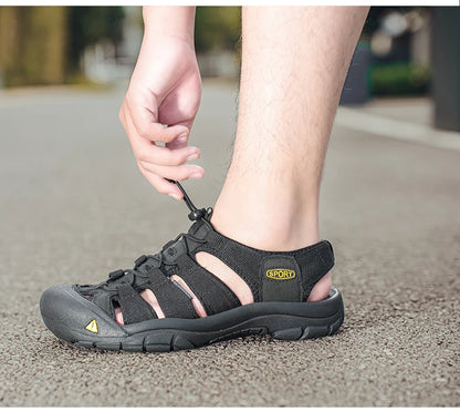 Fashion Men's Casual Mesh Outdoor Beach Sandals Light Breathable Shoe for Men Anti-slip Waterproof Sandal Man Comfortable Shoes