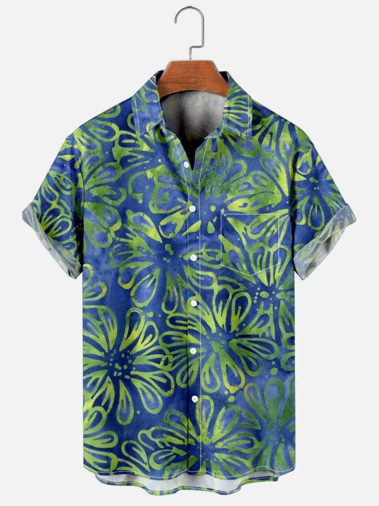 Men's Shirt Lapel Party Shirt Men's Casual Street Short Sleeve Summer New Fashion Banana Animation 3D Print Tops Men's Clothing