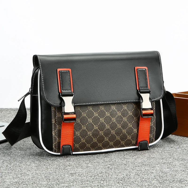 Fashion Casual Men Satchels Bag High Quality Soft PU Leather Men's Flap Handbag Casual Male Shoulder Bag Clutches Bag