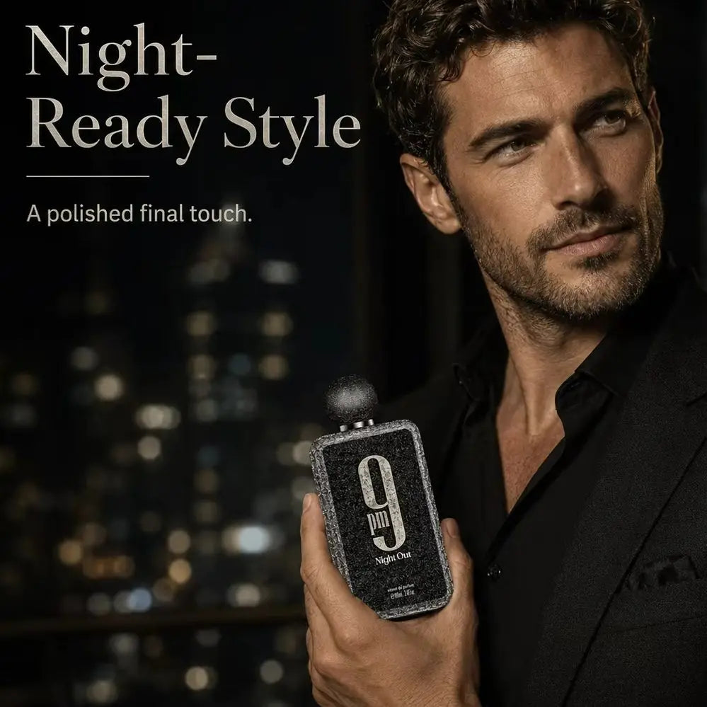Afnan 9 PM Night Out 100ml Extrait De Parfum Dragon Fruit Bergamot Cognac Lavender Scent Unisex Luxury Perfume Spray for Night Out