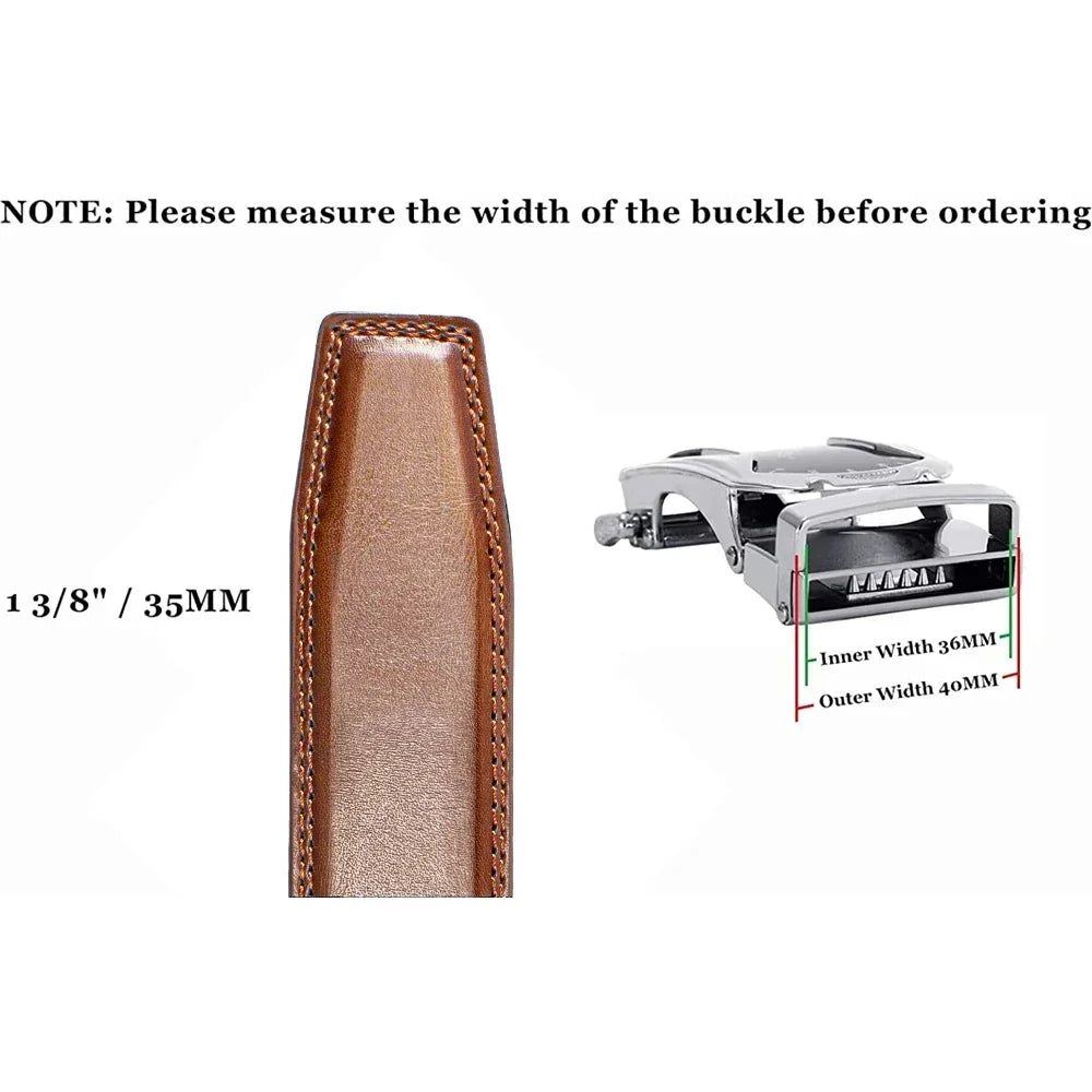 Genuine Leather Belts Without Buckle for Men Women High Quality Male Jeans Belt Large Size Belt No Buckle for Automatic Buckle