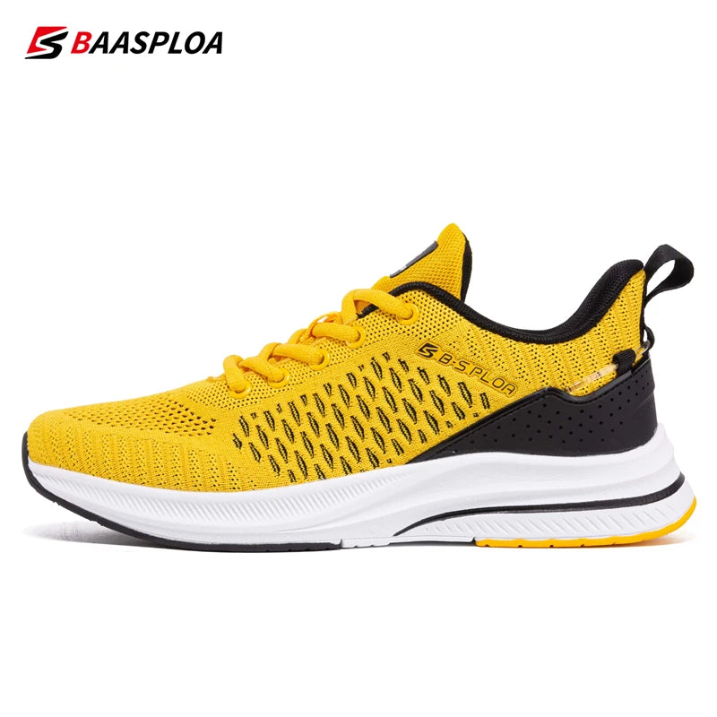 Baasploa Men Running Shoes Lightweight Breathable Jogging Sport Shoes Male Lace-up Fashion Comfort Casual Sneakers Non-slip