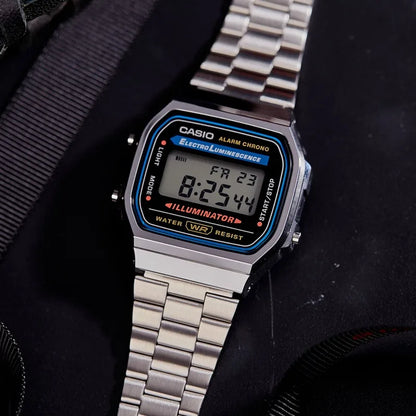 Casio A168WA-1W Retro Light Luxury Classic LED Digital Waterproof Men's Small Square Watch Quartz Movement Multifunctional Watch