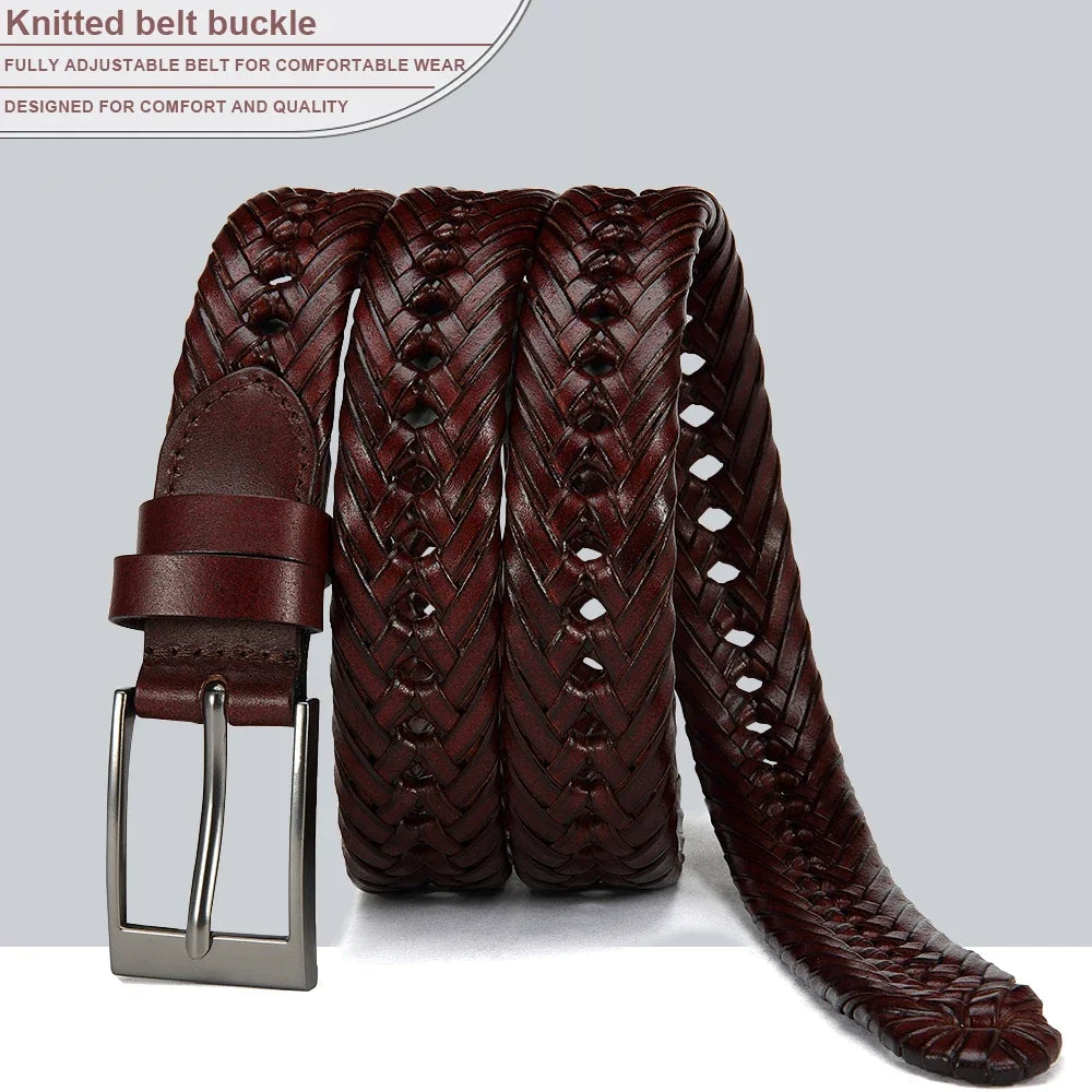 High Quality Genuine Leather Men Belts LONG Large Pin Buckle Metal Automatic Buckle High Quality Casual for Jeans Women Strap
