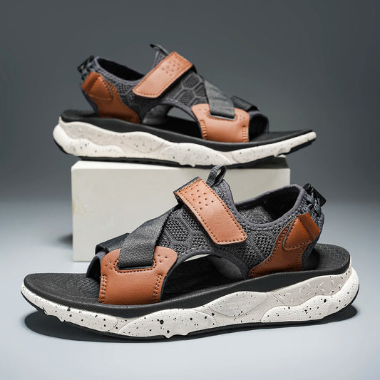 Men's Casual Sports Sandals Outdoor Hiking Sandals Comfortable Non-Slip Beach&Trekking Sandals Plus Size Adjustable