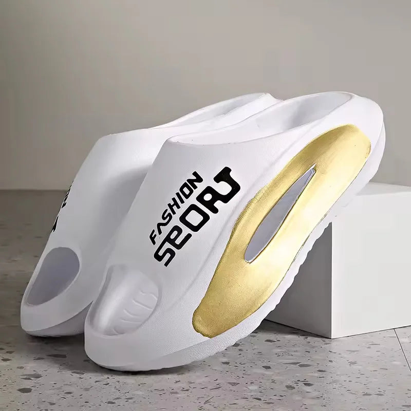 Men Slippers Women Shoes Summer Beach Slippers Luxury Brand Outdoor Indoor Eva Soft Flip Flops Male  Anti-slip Shoes