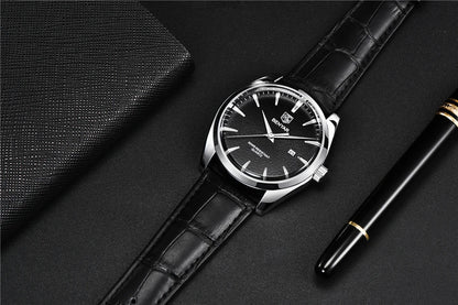 Benyar 5163 Top Brand Luxury Military Wristwatches Leather Quartz Watches Waterproof Simple Watch for Men Reloj Hombre
