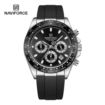 NAVIFORCE 2026 New Luxury Fashion Men‘s Business Casual Wrist Watch Waterproof Chronograph Silicone Strap Wristwatch Gifts Clock