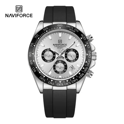 NAVIFORCE 2026 New Luxury Fashion Men‘s Business Casual Wrist Watch Waterproof Chronograph Silicone Strap Wristwatch Gifts Clock