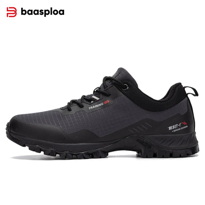 Baasploa Men Hiking Shoes New Outdoor Climbing Waterproof Non-slip Wear-resistant Sneakers Male Casual Lace-Up Walking Shoes ﻿