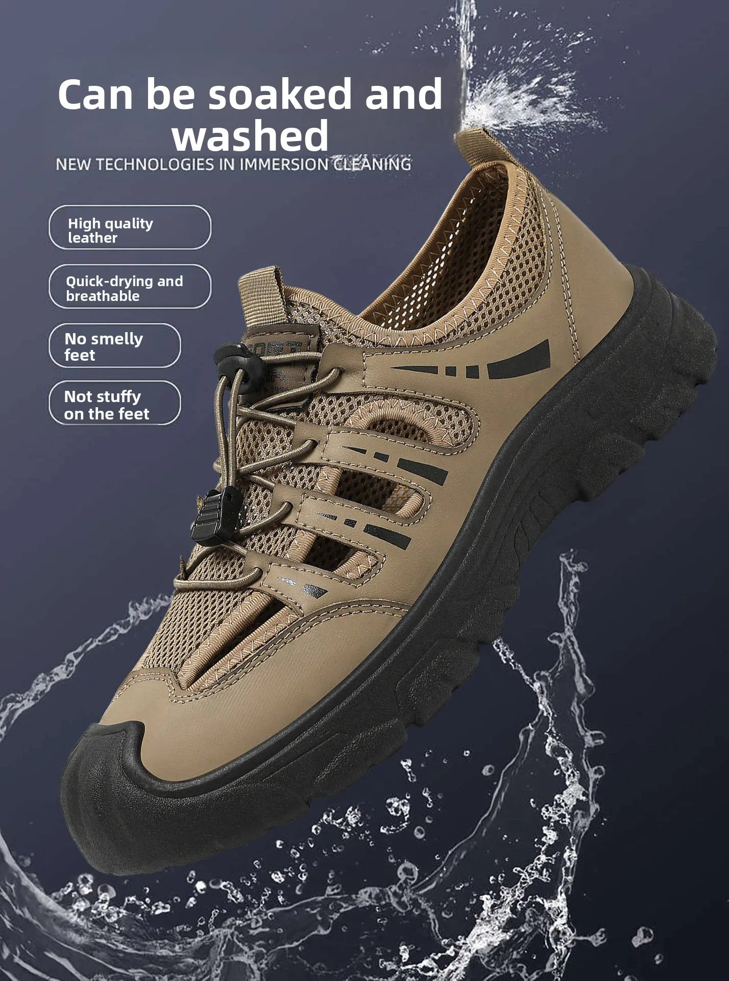 Men's 2026 Summer New Fashion Breathable River Trekking Shoes, Outdoor Beach Shoes, Soft Sole Quick-Dry Footwear