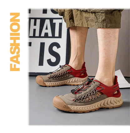 Men's Sandals Summer New Wear-resistant Breathable Simple White Sole Men's Beach Shoes