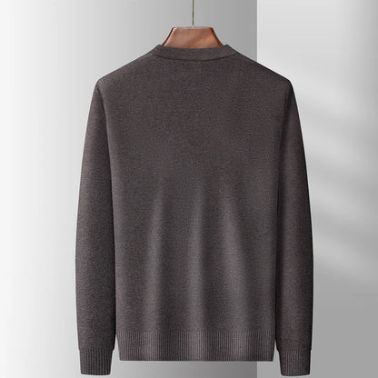 Dad's Sweater Cardigan Jacket Thickened Autumn and Winter Knitted Casual Thick Style Middle-aged and Elderly Men's Top
