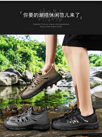 Men's 2026 Summer New Fashion Breathable River Trekking Shoes, Outdoor Beach Shoes, Soft Sole Quick-Dry Footwear
